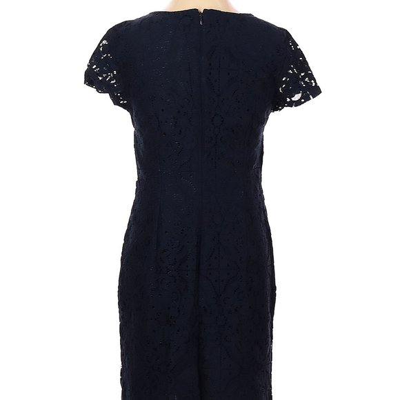 Banana Republic Factory Lined Short Sleeve Lace Dress W/Back Zip EUC! - Picture 5 of 5